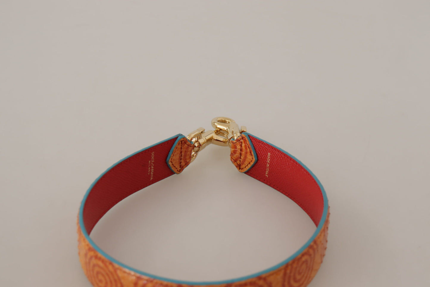 Dolce & Gabbana Chic Orange Leather Shoulder Strap Accessory - KALAJ