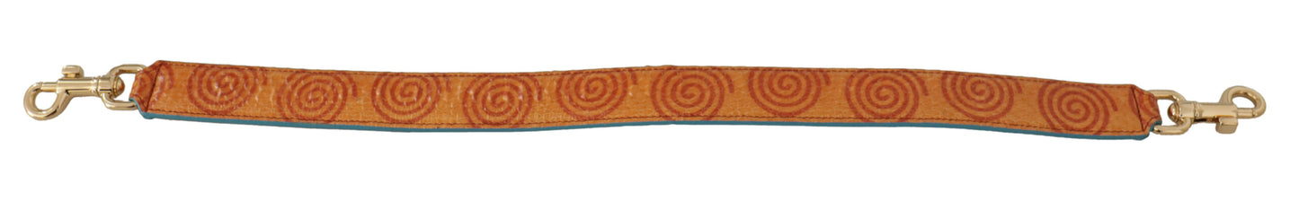 Dolce & Gabbana Chic Orange Leather Shoulder Strap Accessory - KALAJ