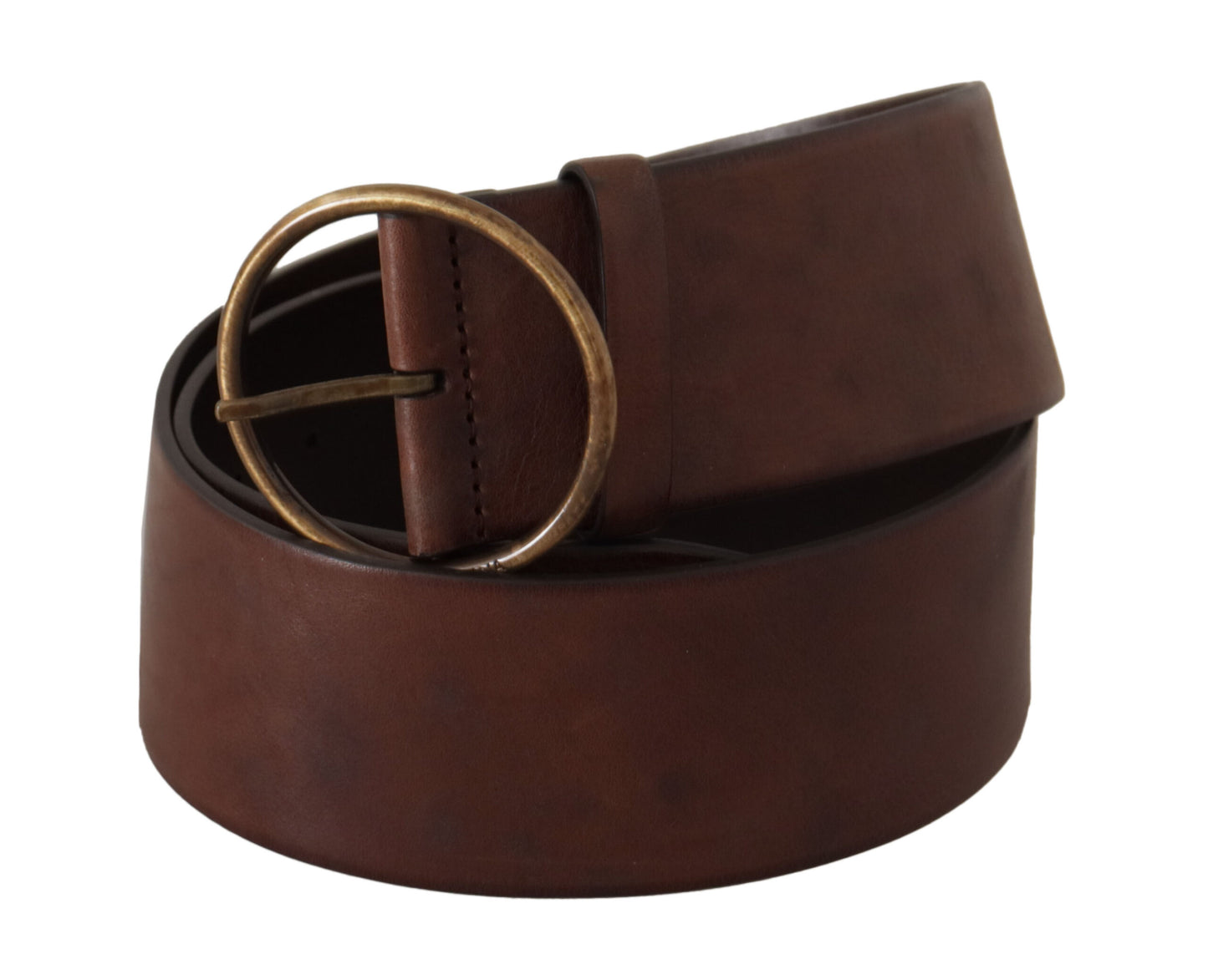Dolce & Gabbana Elegant Leather Belt with Engraved Buckle - KALAJ