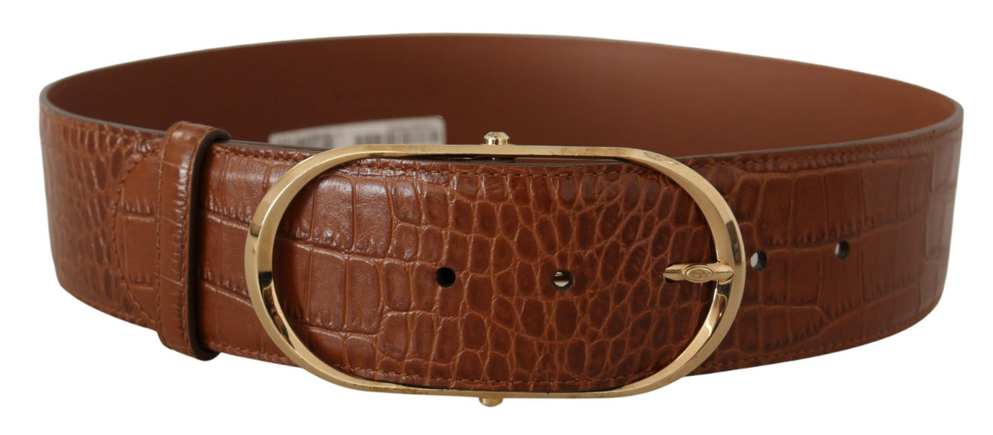 Dolce & Gabbana Enchanting Engraved Logo Leather Belt - KALAJ