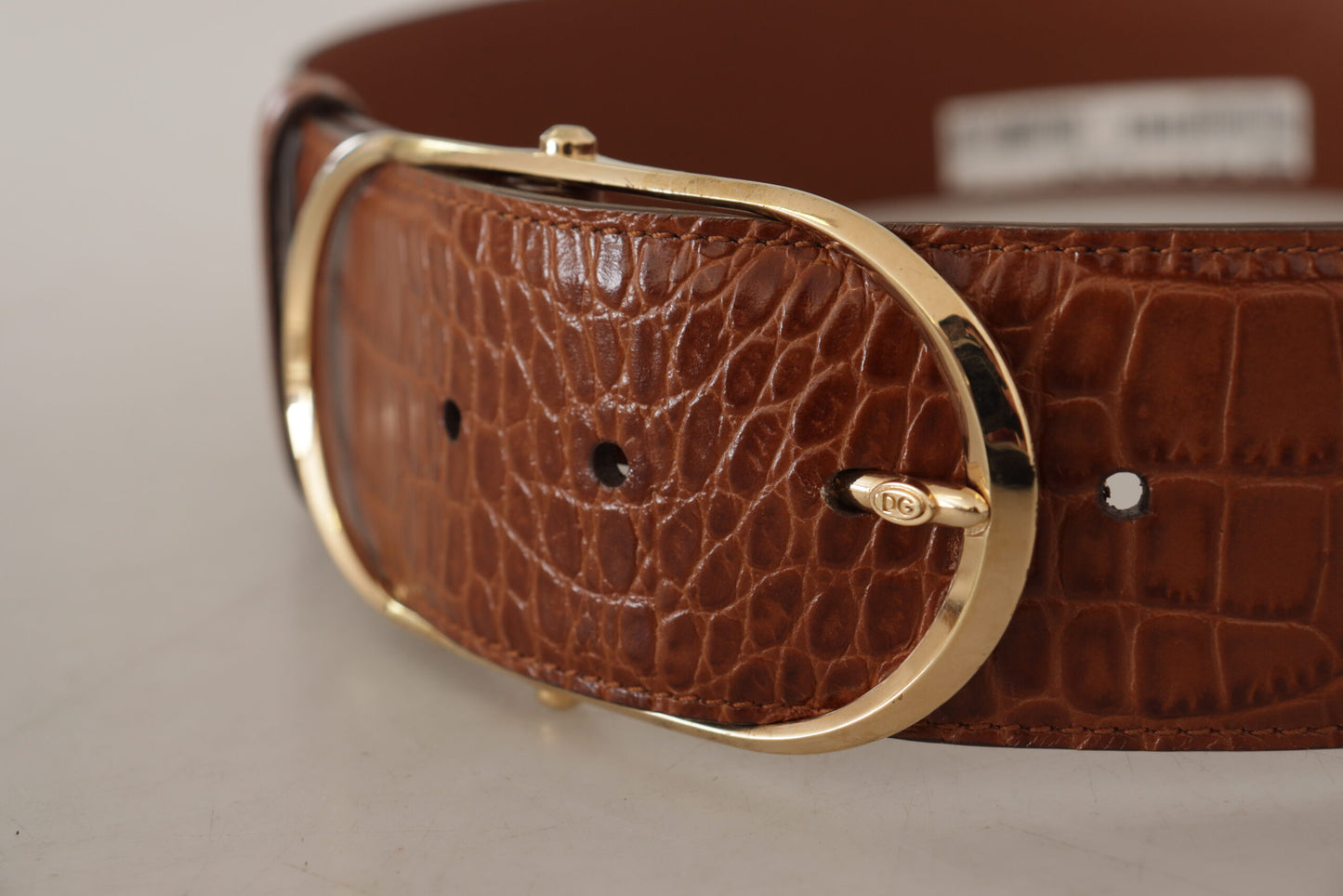Dolce & Gabbana Enchanting Engraved Logo Leather Belt - KALAJ