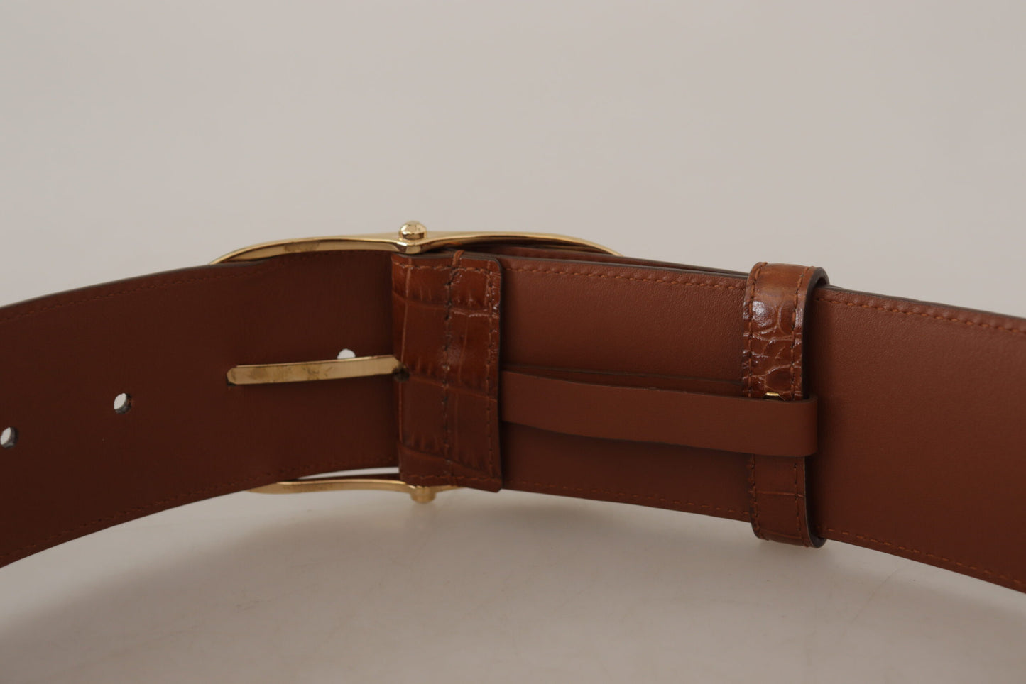 Dolce & Gabbana Enchanting Engraved Logo Leather Belt - KALAJ