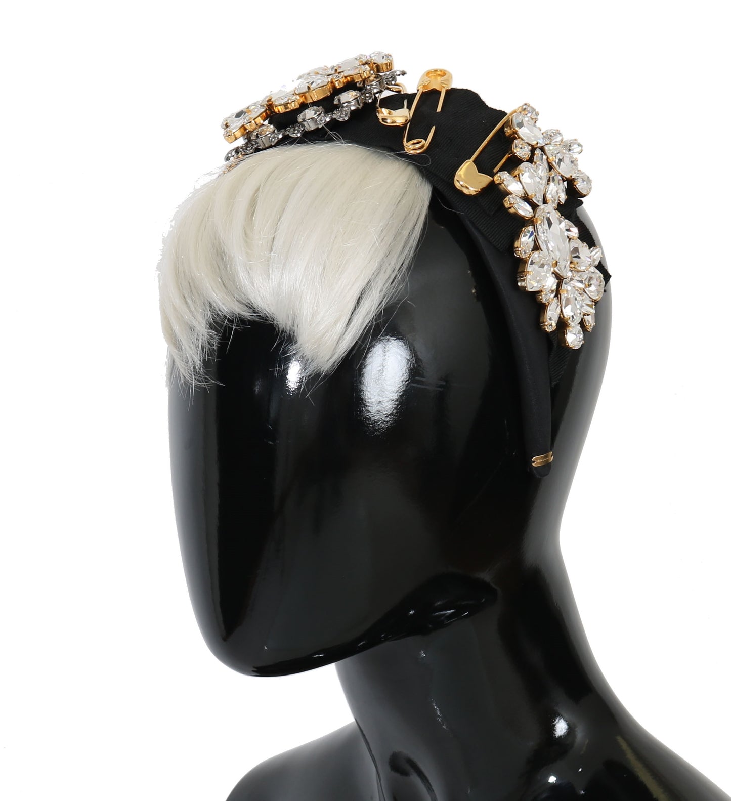 Dolce & Gabbana Elegant Black Crystal Headband Diadem - KALAJ