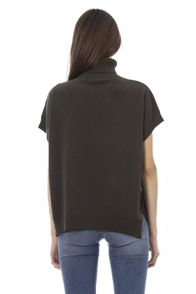 Baldinini Trend Green Wool Sweater