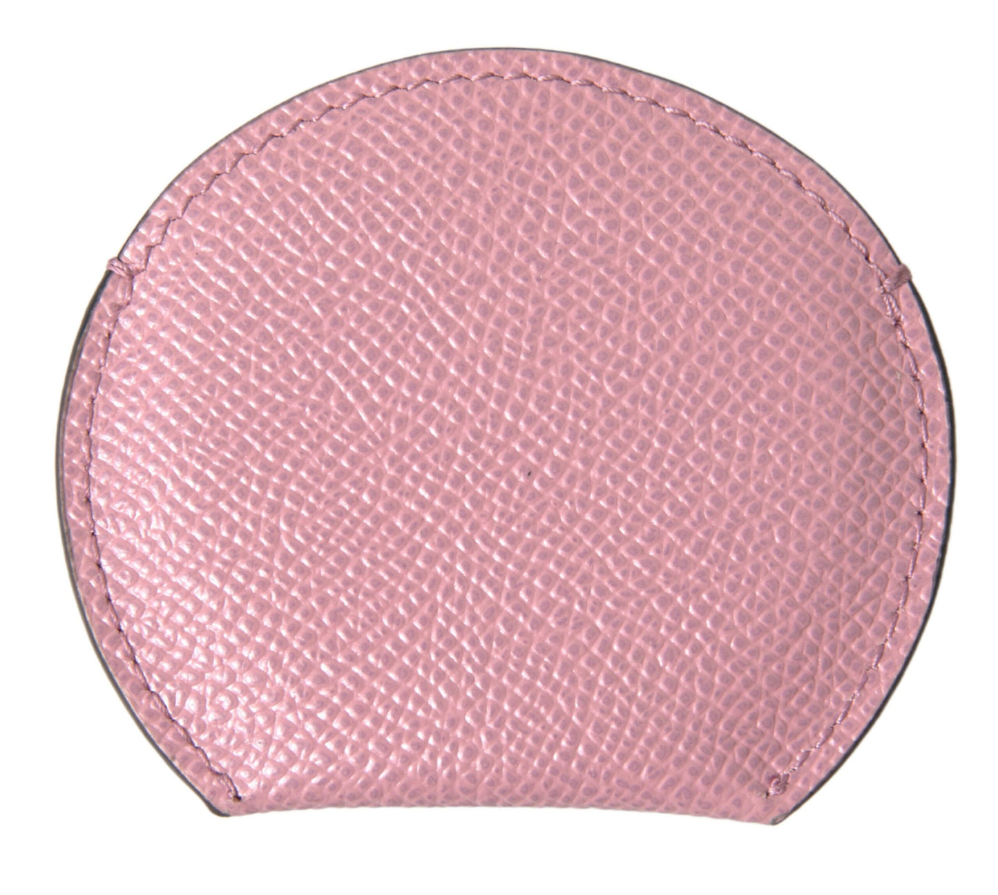 Dolce & Gabbana Elegant Pink Leather Hand Mirror Holder - KALAJ