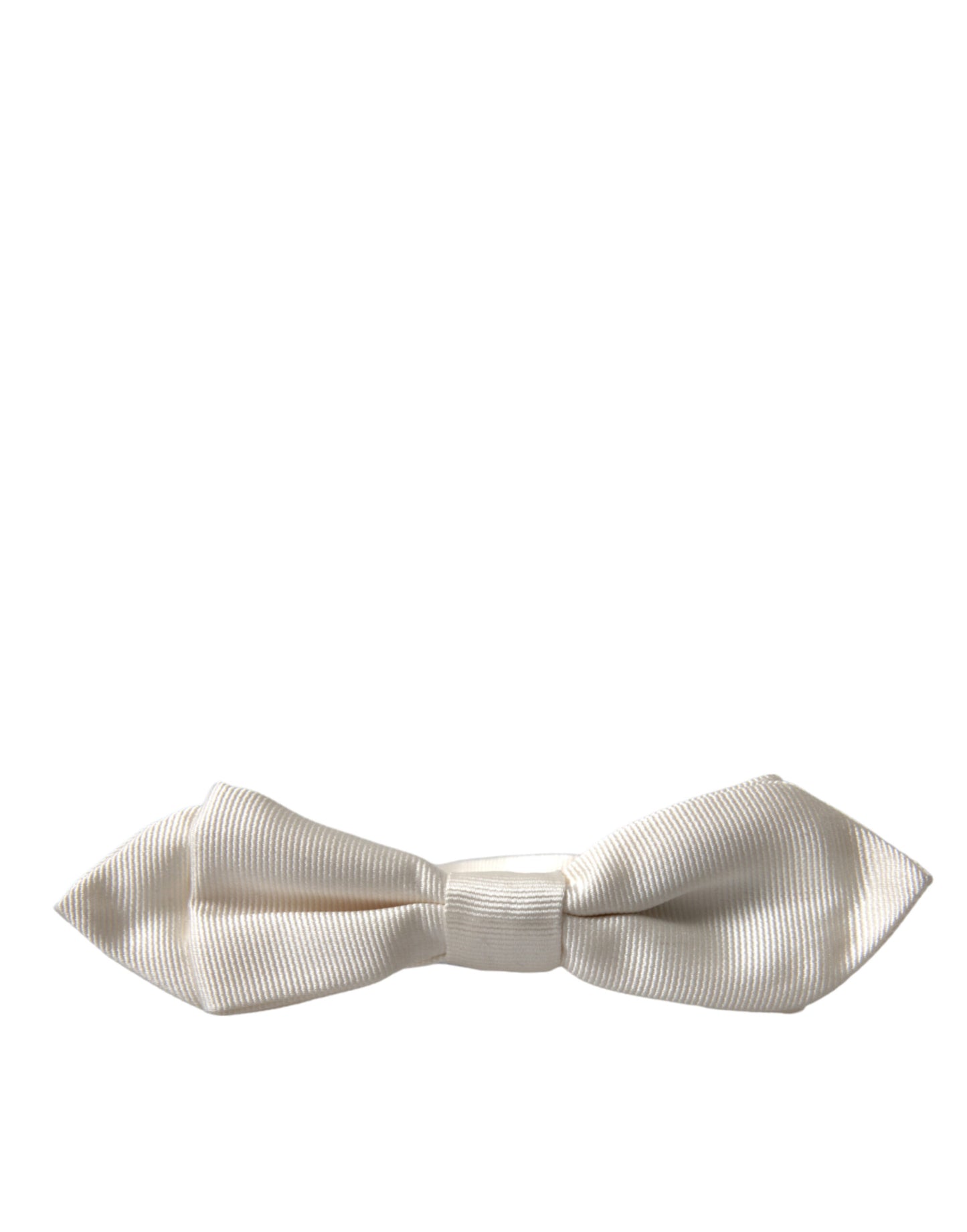 Dolce & Gabbana Elegant White Silk Bow Tie - KALAJ