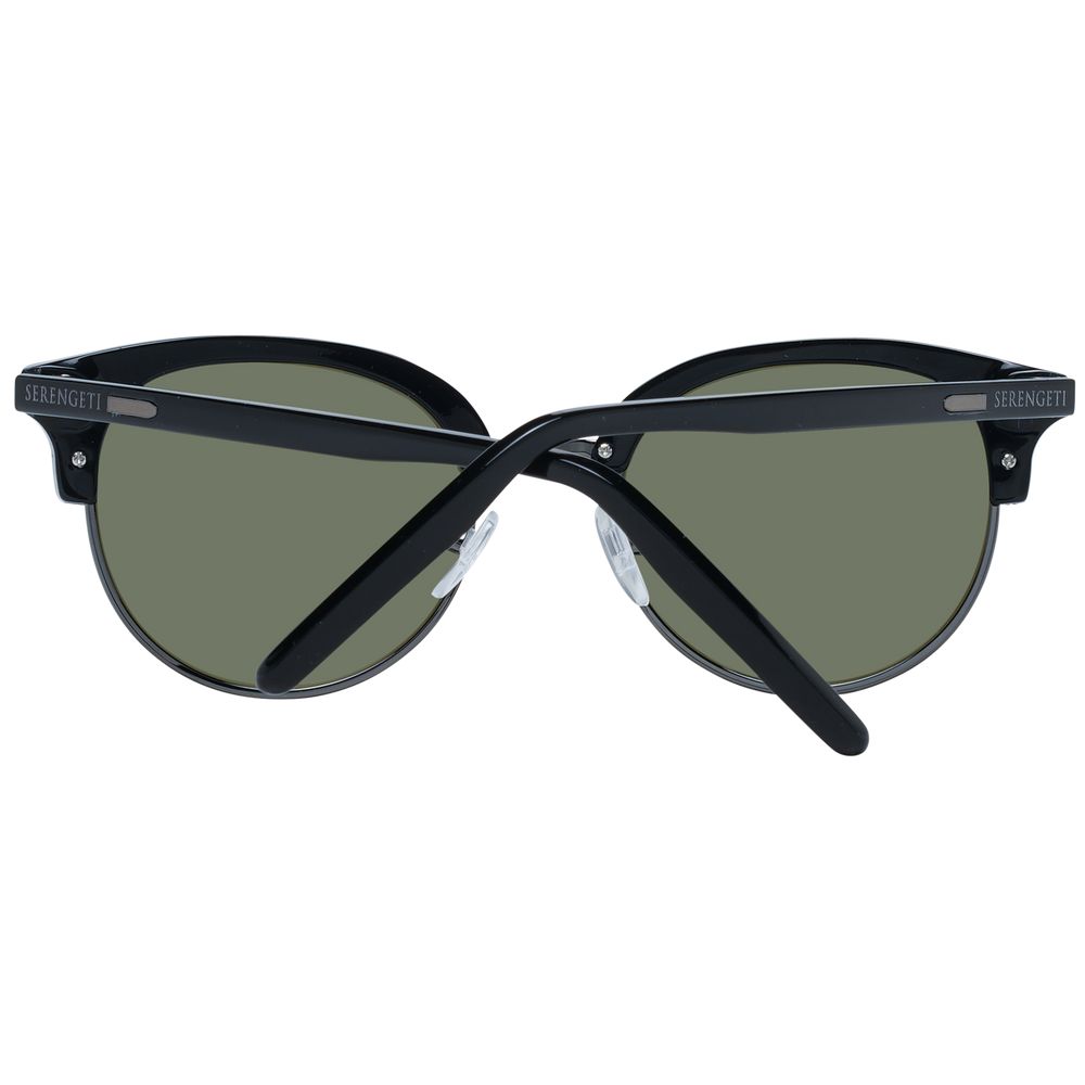 Serengeti Black Acetate & Metal Sunglasses