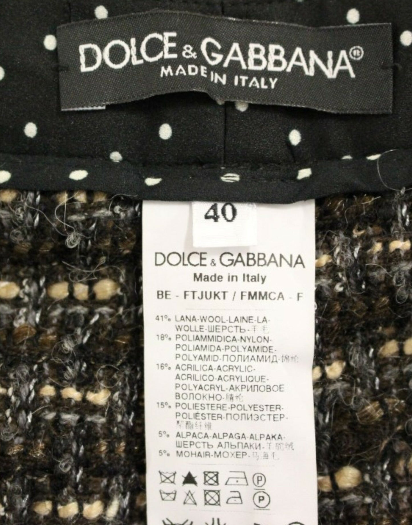 Dolce & Gabbana Multicolor wool shorts pants