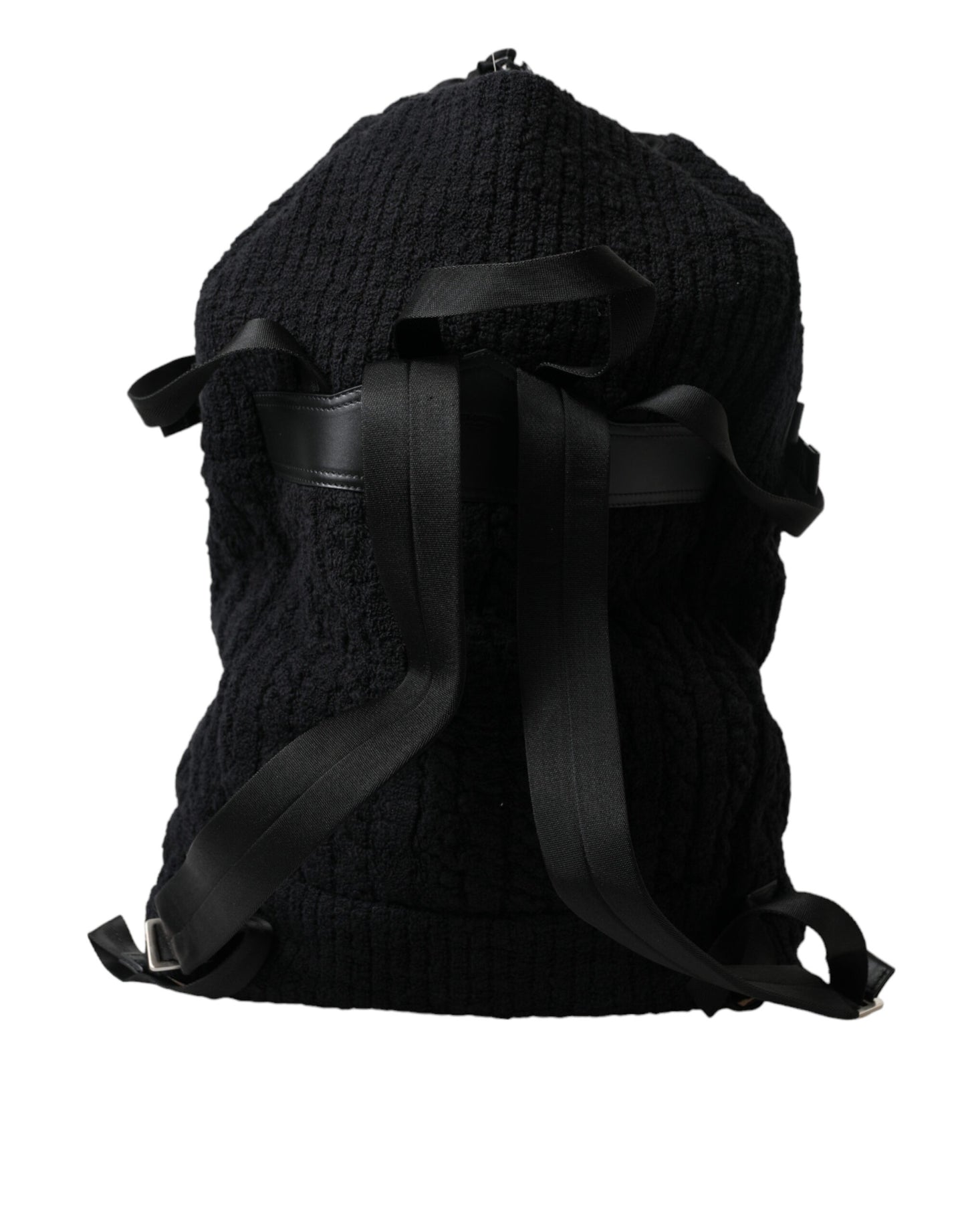 Dolce & Gabbana Elegant Tricot Wool-Blend Backpack in Black - KALAJ