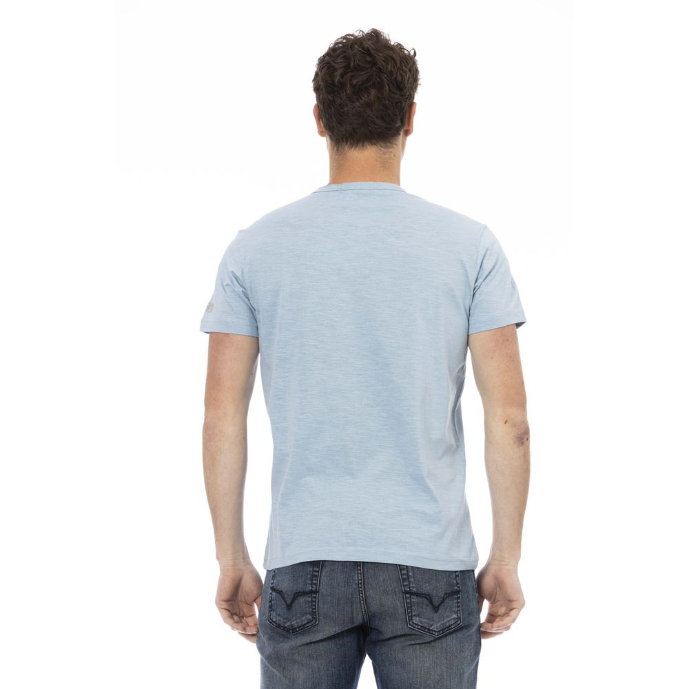 Trussardi Action Light Blue Cotton T-Shirt