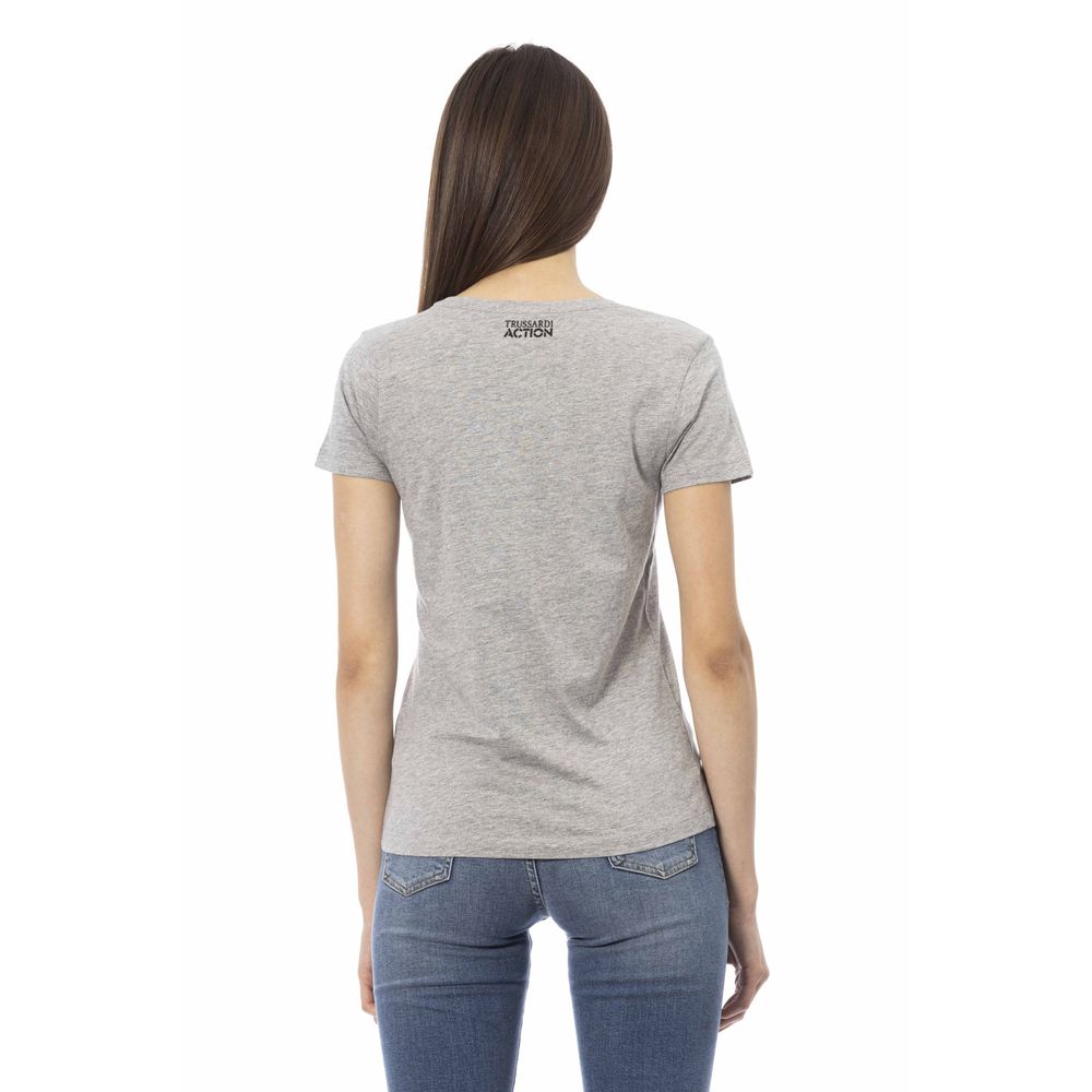 Trussardi Action Gray Cotton T-Shirt