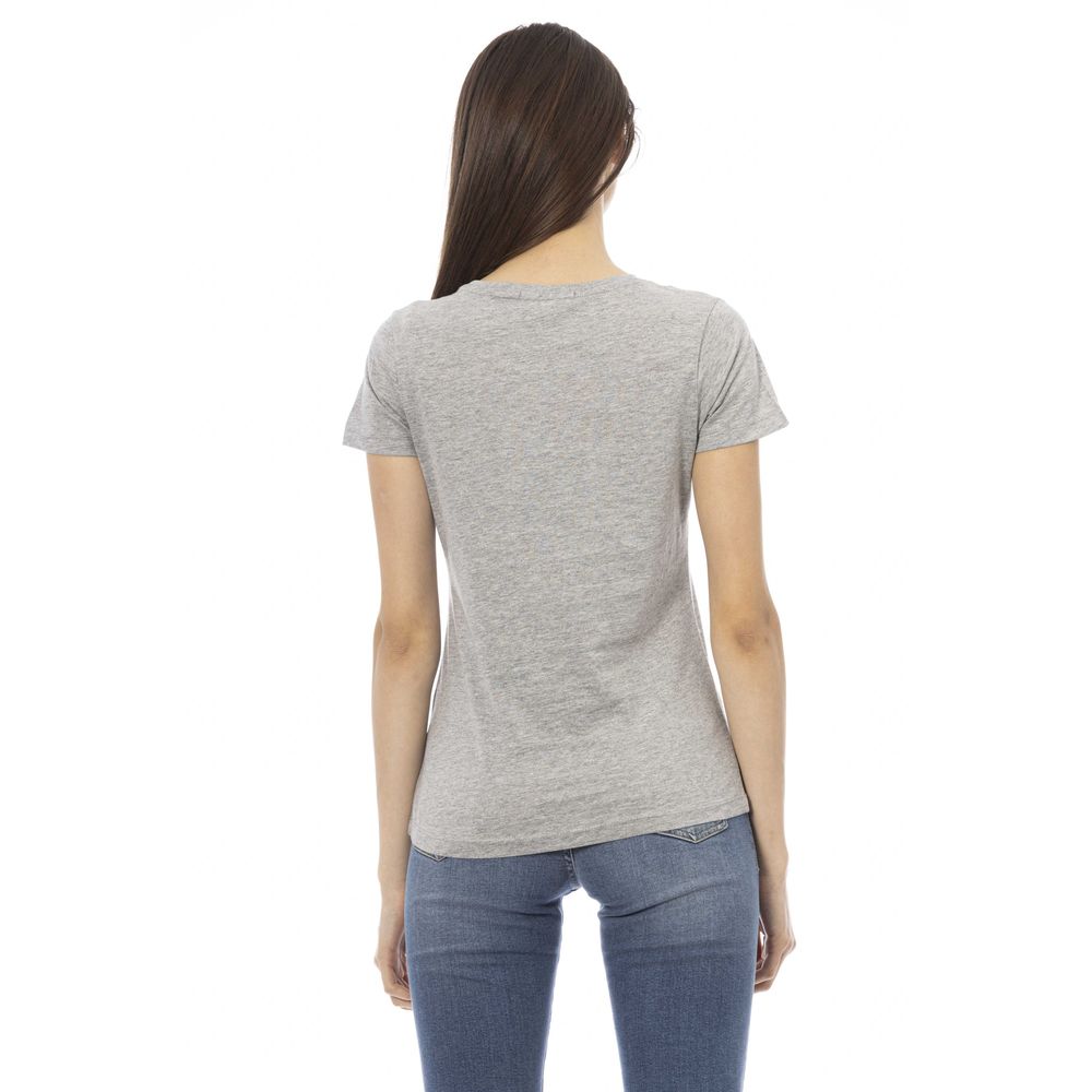 Trussardi Action Gray Cotton T-Shirt