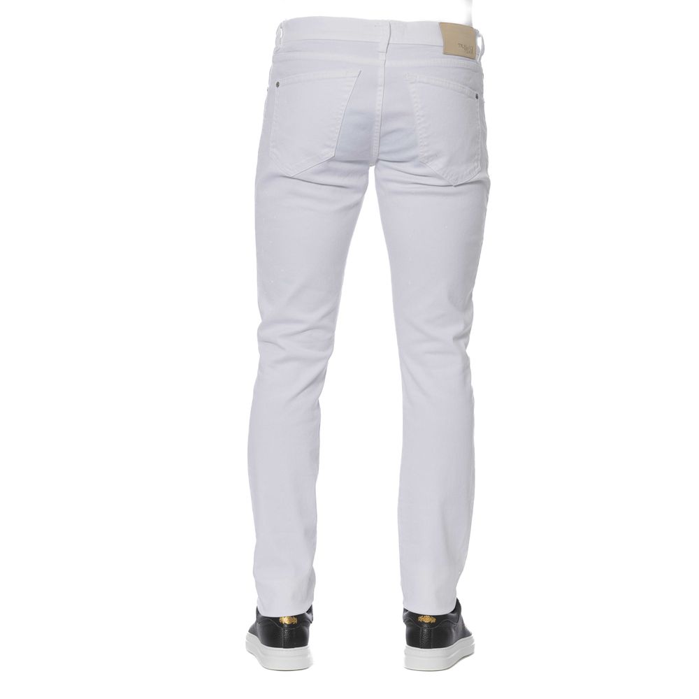 Trussardi Jeans White Cotton Jeans Denim