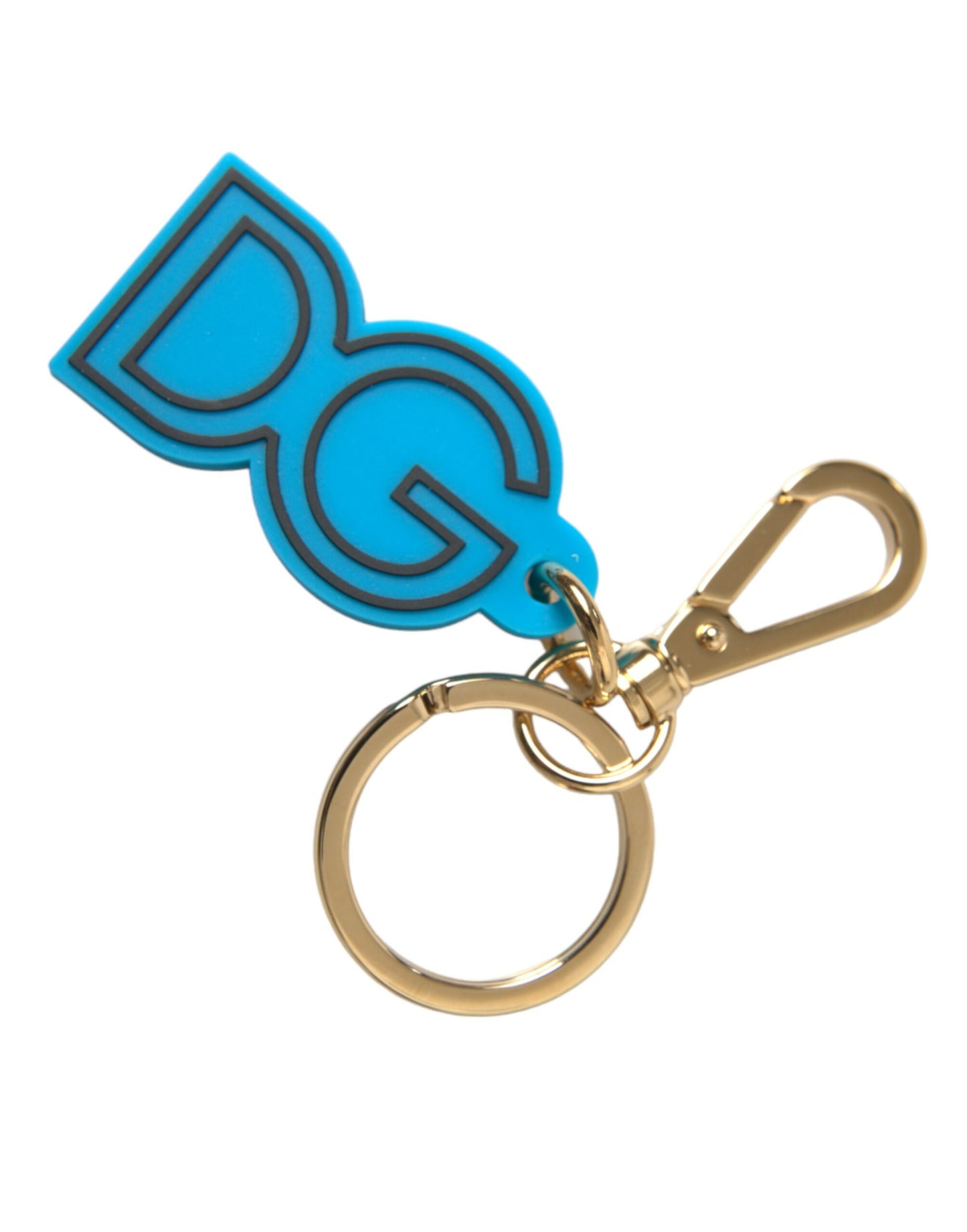 Dolce & Gabbana Elegant Blue & Gold Keychain Accessory - KALAJ