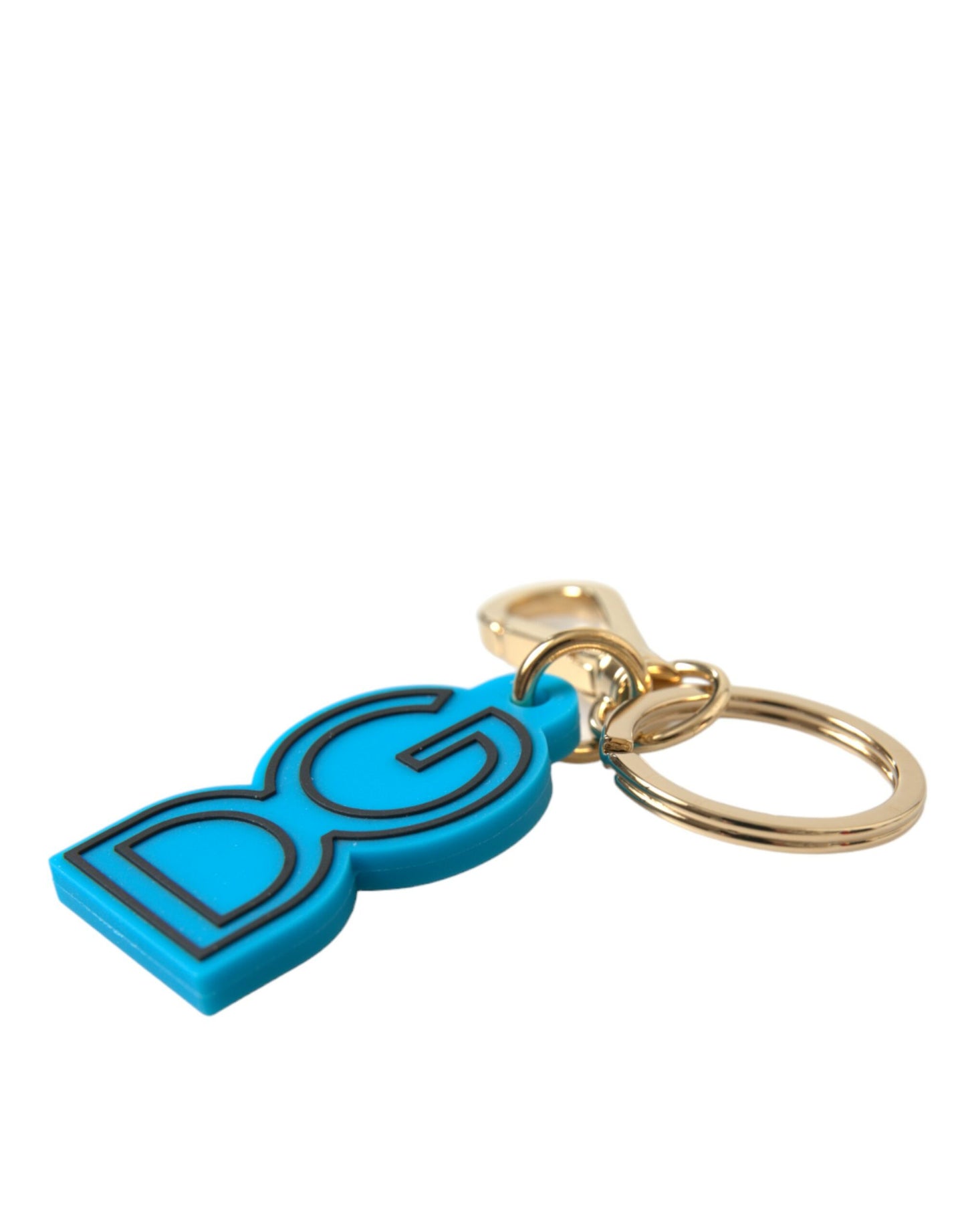 Dolce & Gabbana Elegant Blue & Gold Keychain Accessory - KALAJ
