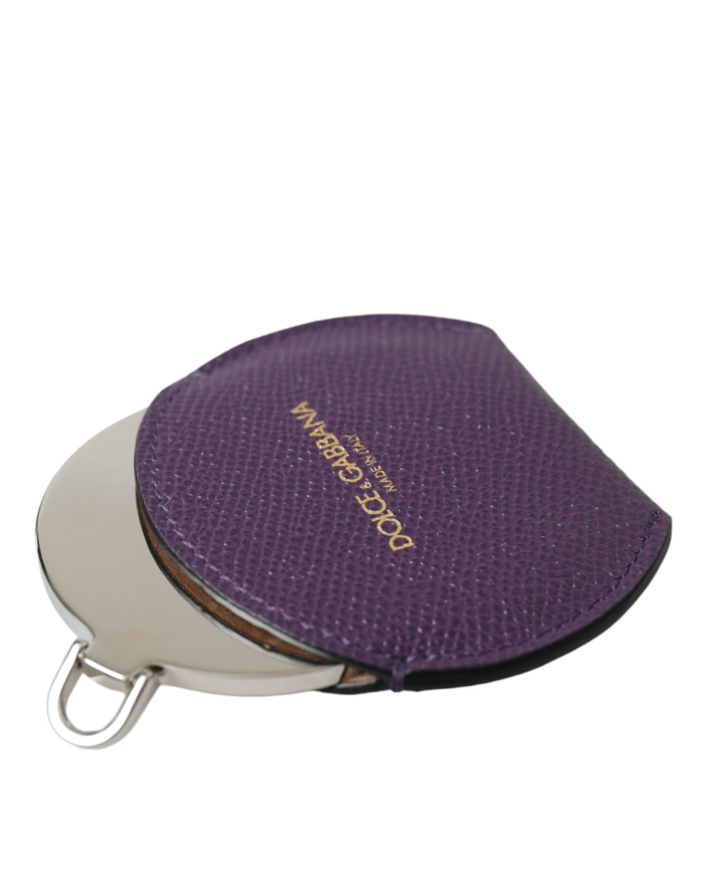 Dolce & Gabbana Elegant Purple Leather Mirror Holder - KALAJ