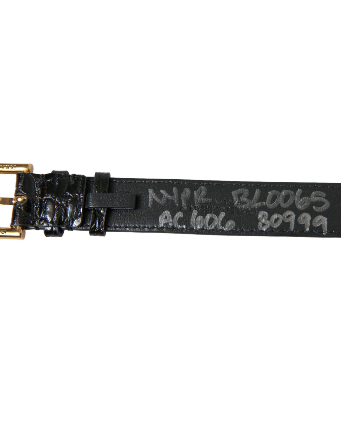Dolce & Gabbana Elegant Gold Black Leather Bracelet - KALAJ