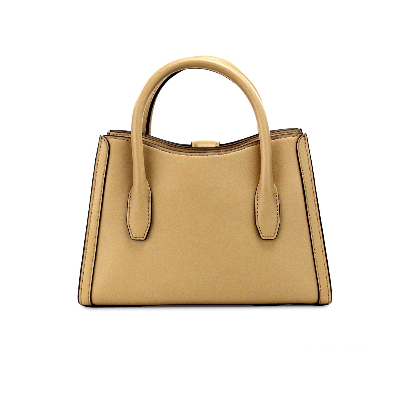 Michael Kors Gabby Small Camel Faux Leather Top Zip Satchel Crossbody Bag - KALAJ