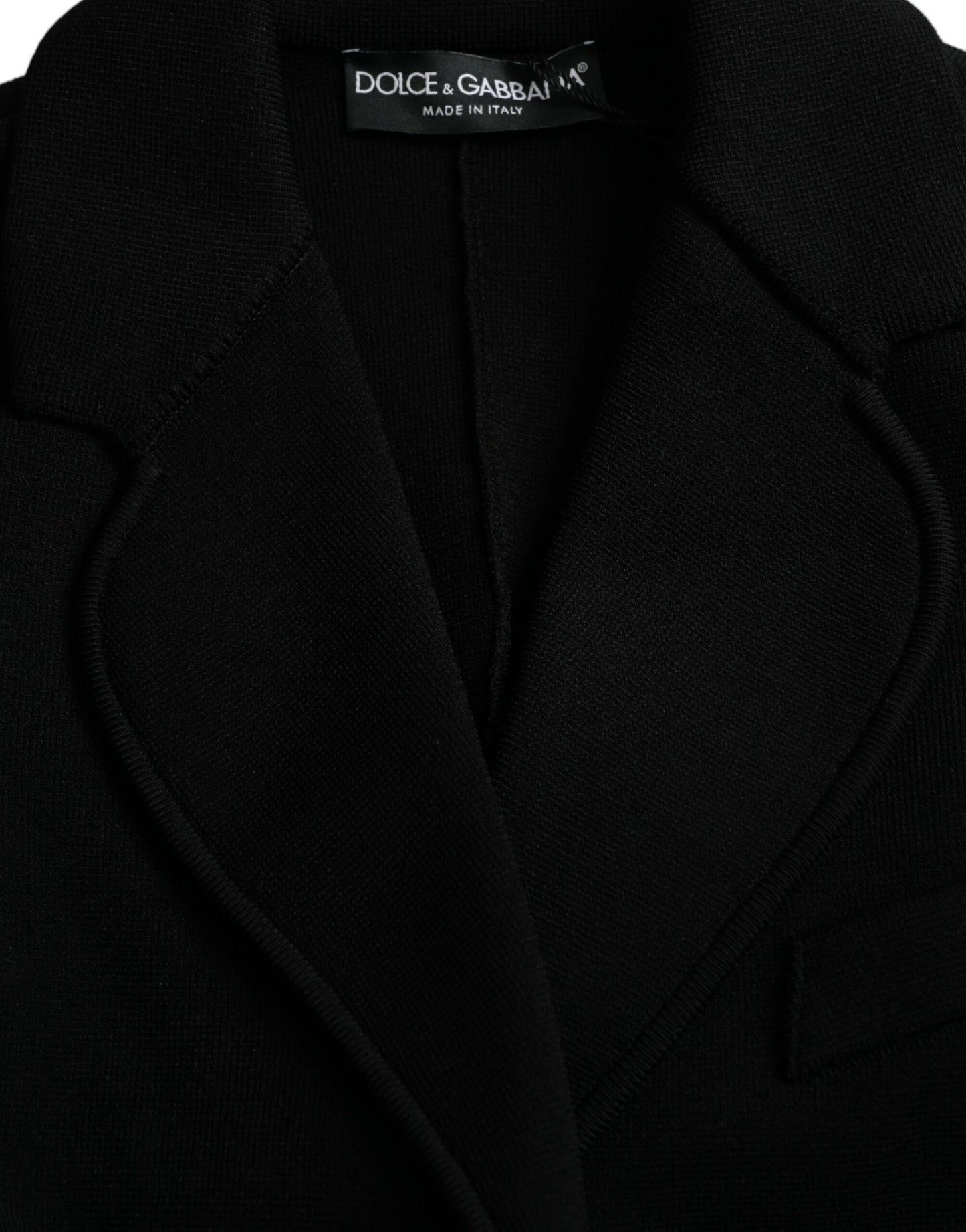Dolce & Gabbana Black Viscose Single Breasted Blazer Jacket