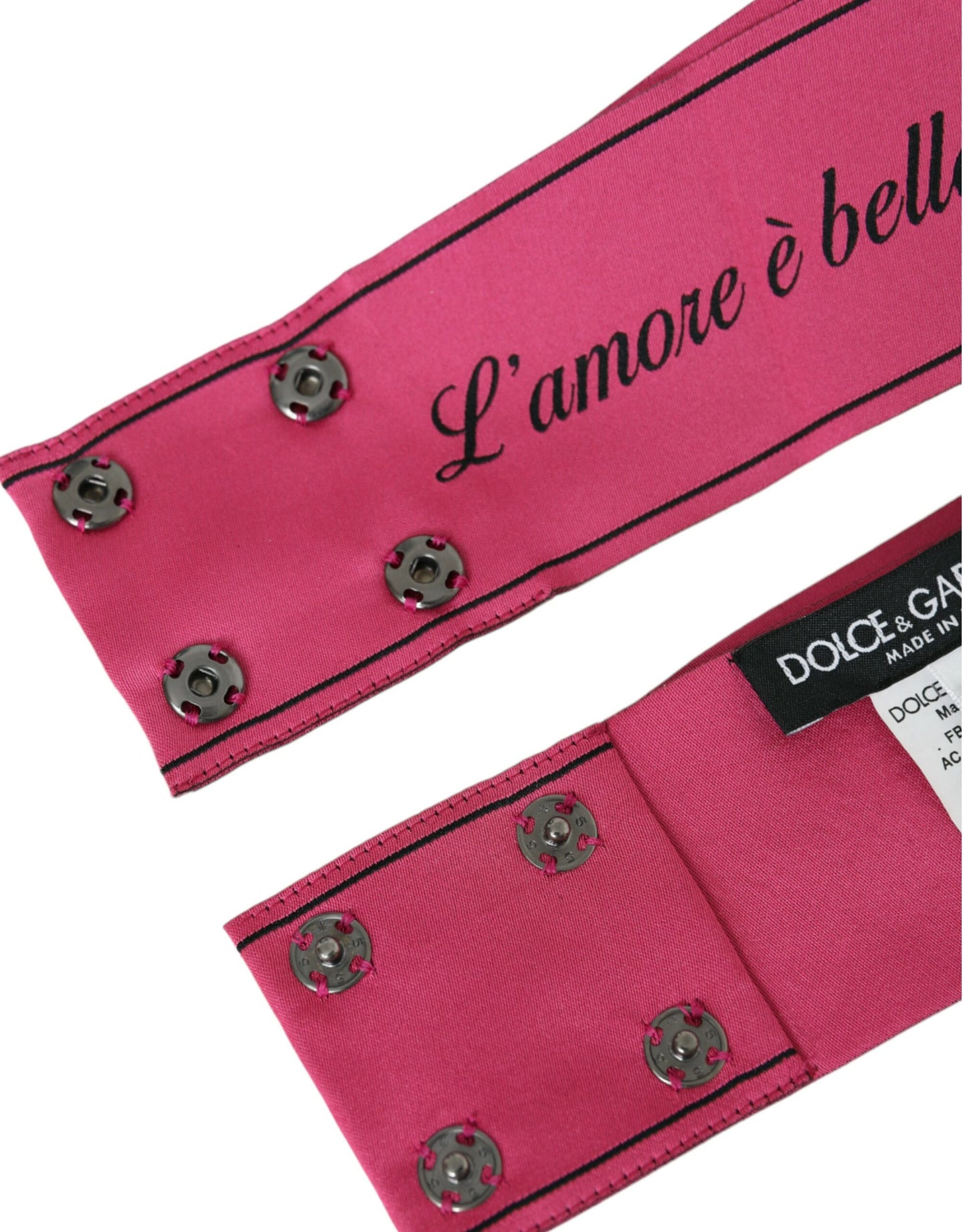 Dolce & Gabbana Pink L'Amore E'Bellezza Waist Belt - KALAJ