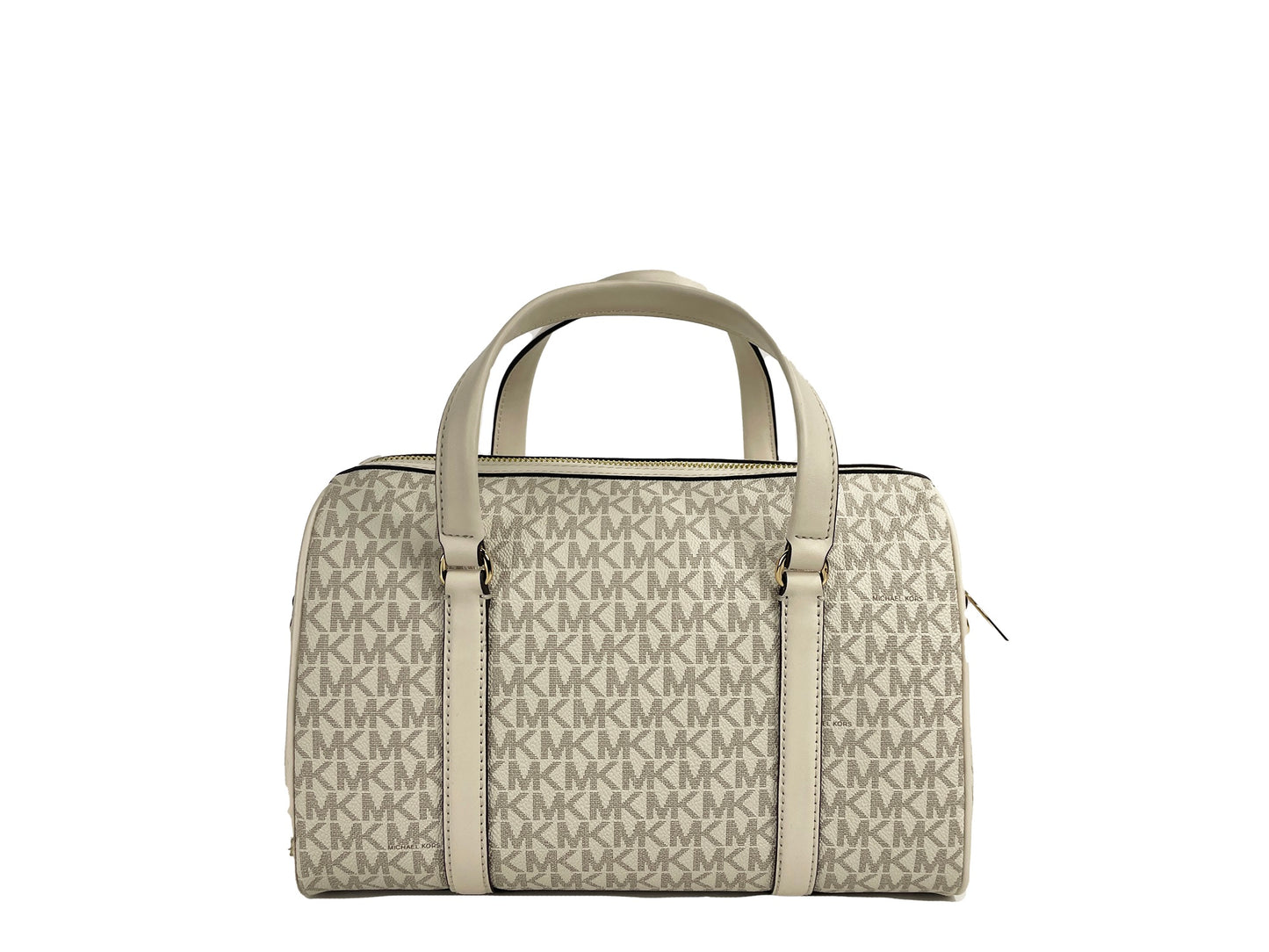 Michael Kors Travel Medium Duffle Satchel Crossbody Bag Purse Cream - KALAJ