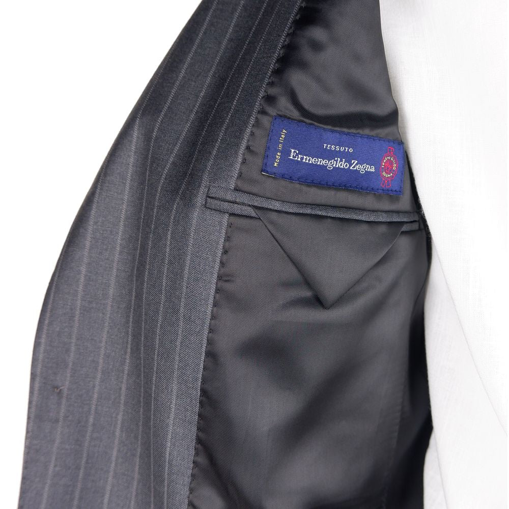 Made in Italy Gray Wool Two-Piece Suit