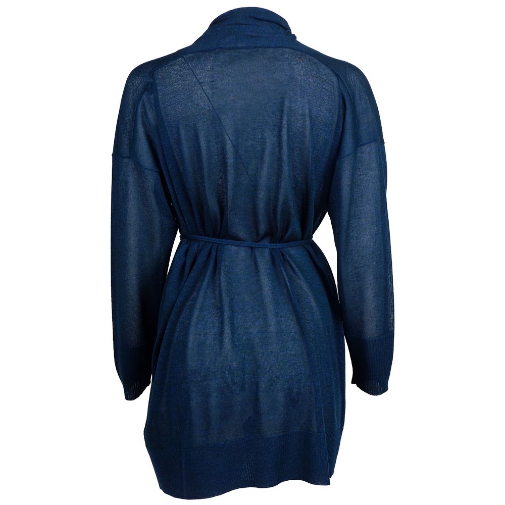 Alpha Studio Blue Viscose Women Cardigan