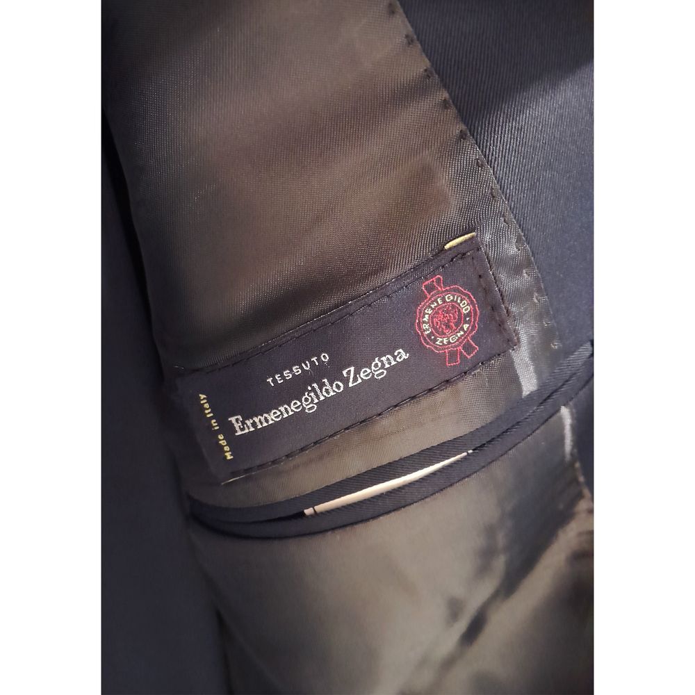 Made in Italy Blue Wool Two-Piece Suit