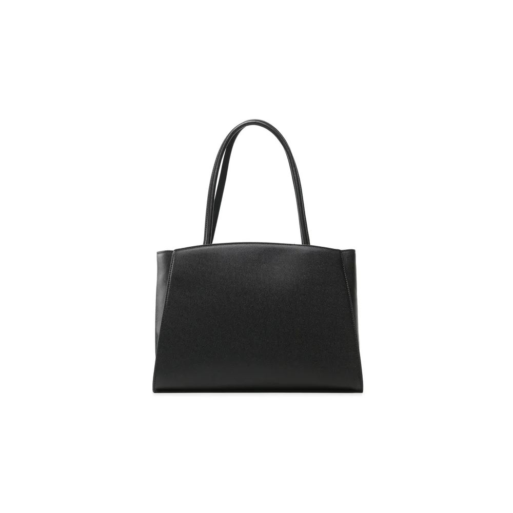 Plein Sport Chic Ebony Tote with Silver Logo Accent - KALAJ