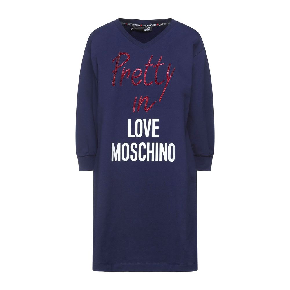 Love Moschino Blue Cotton Dress