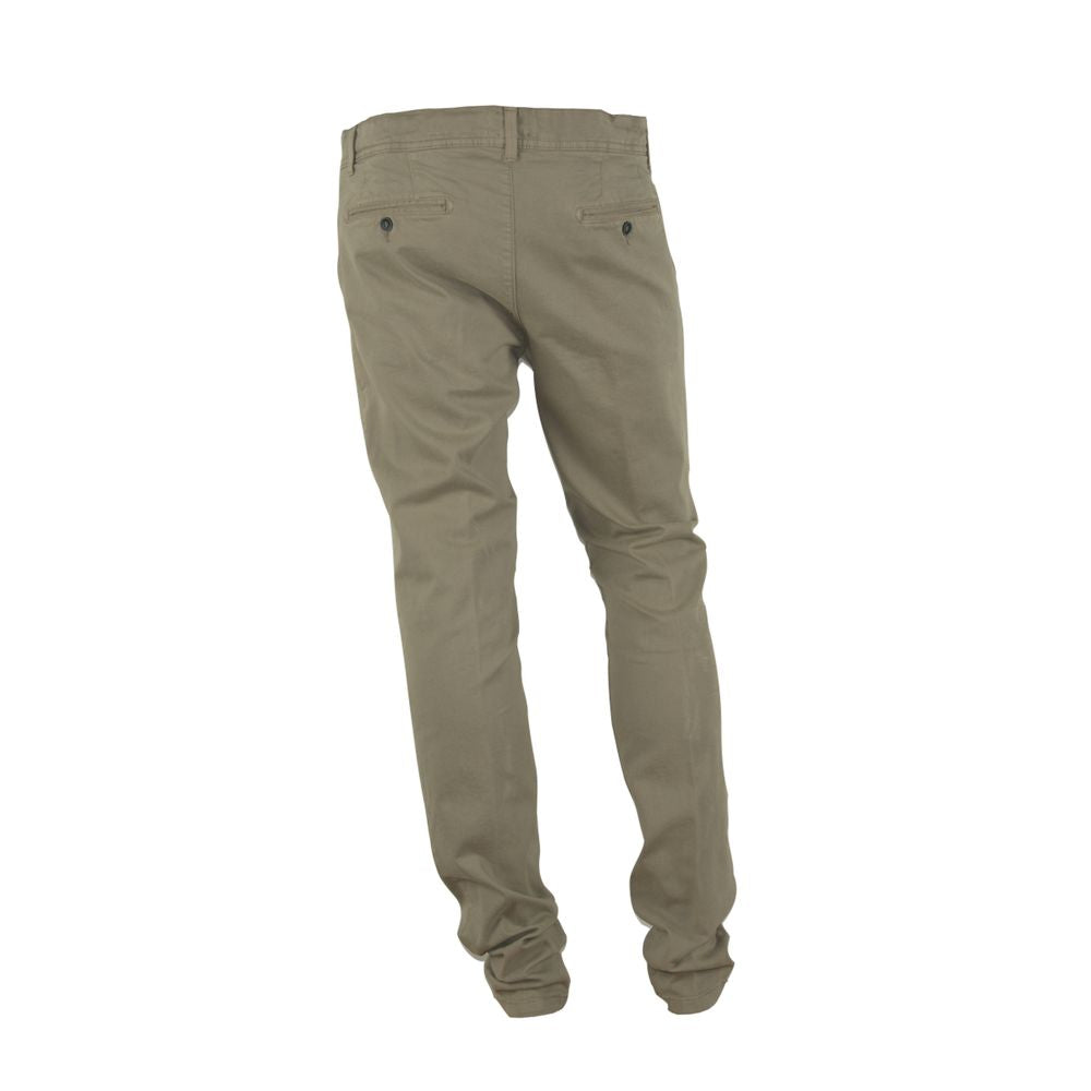 Made in Italy Beige Cotton Pant
