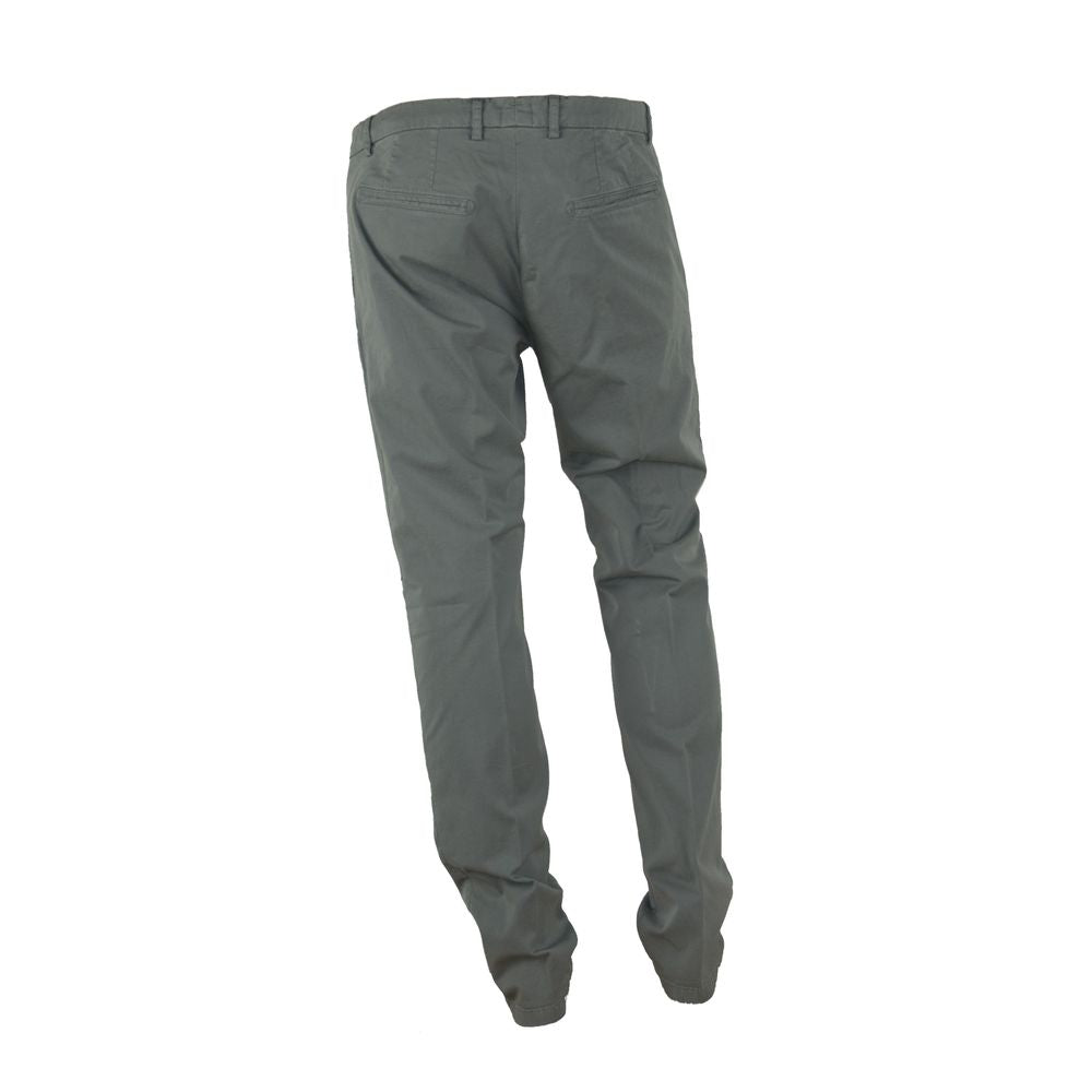 Made in Italy Gray Cotton Pant