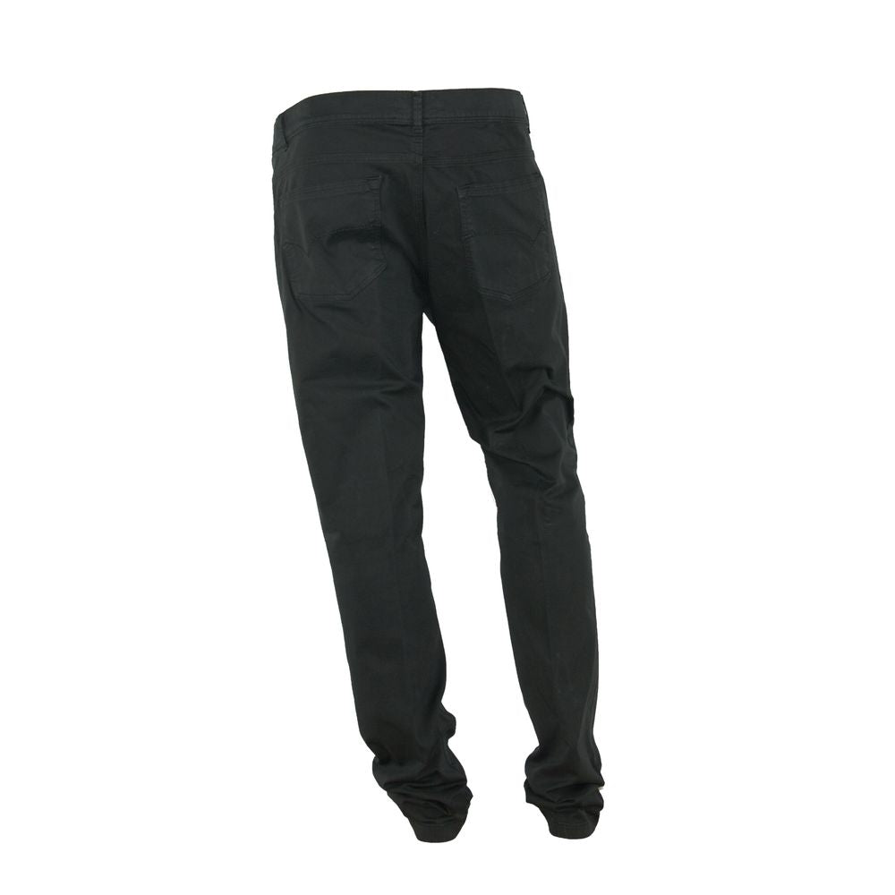 Made in Italy Black Cotton Pant