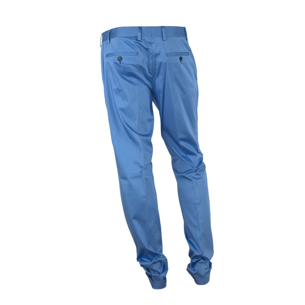 Made in Italy Blue Cotton Pant