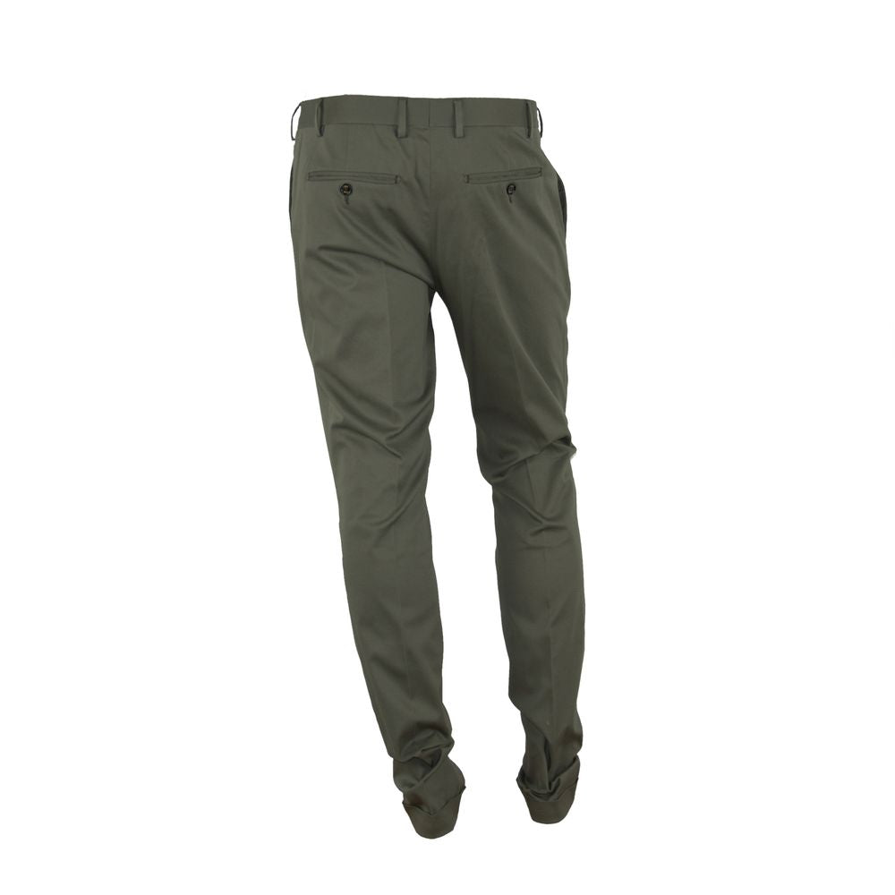 Made in Italy Green Cotton Pant