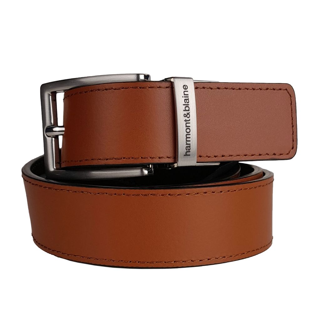 Harmont & Blaine Brown Calfskin Belt