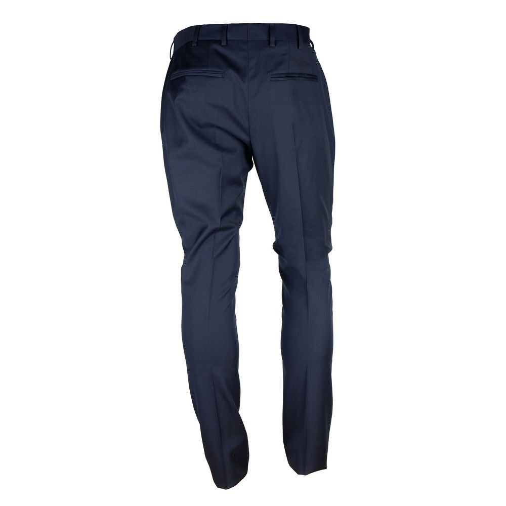 Made in Italy Blue Wool Pant