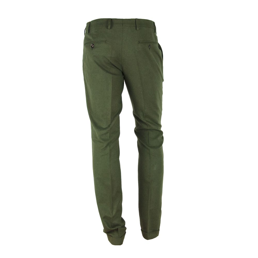 Made in Italy Green Cotton Pant