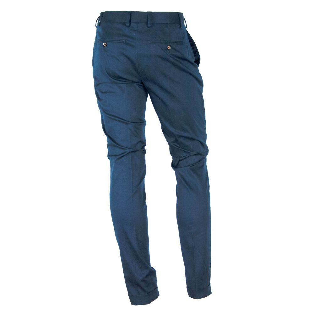 Made in Italy Blue Cotton Pant