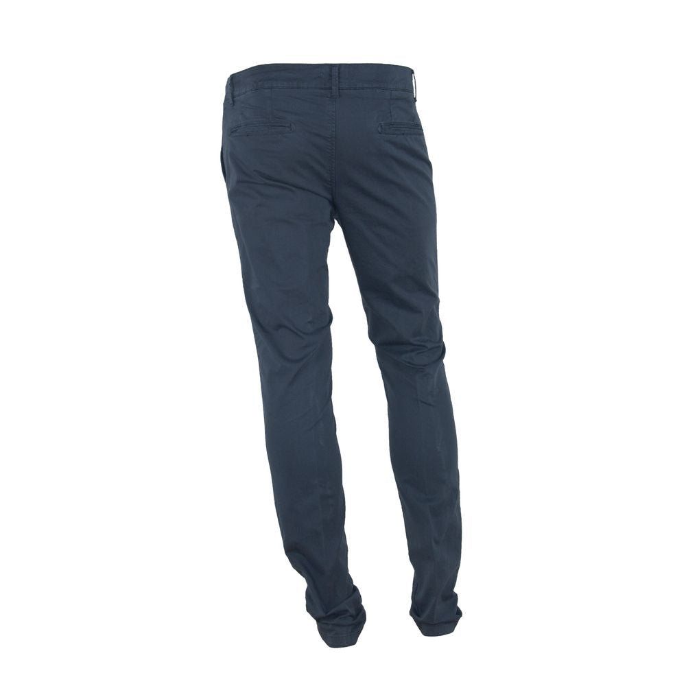 Made in Italy Blue Cotton Pant