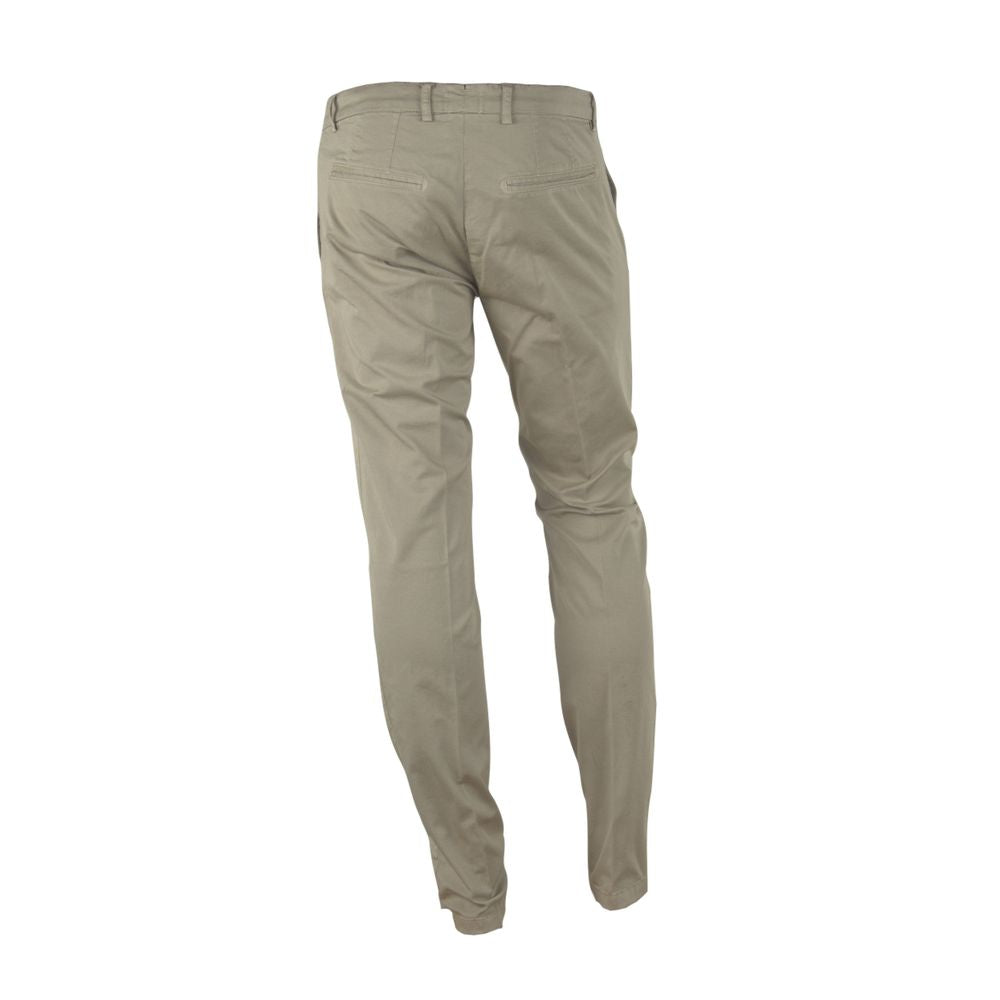 Made in Italy Beige Cotton Pant