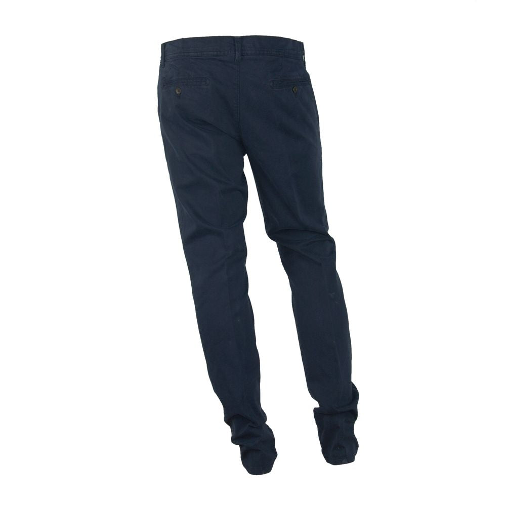 Made in Italy Blue Cotton Pant