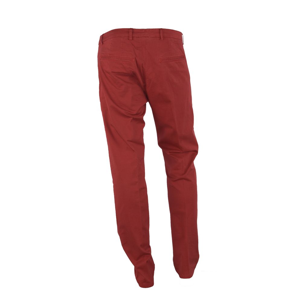Made in Italy Red Cotton Pant