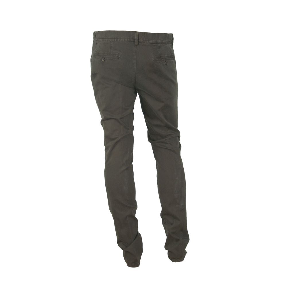 Made in Italy Brown Cotton Pant