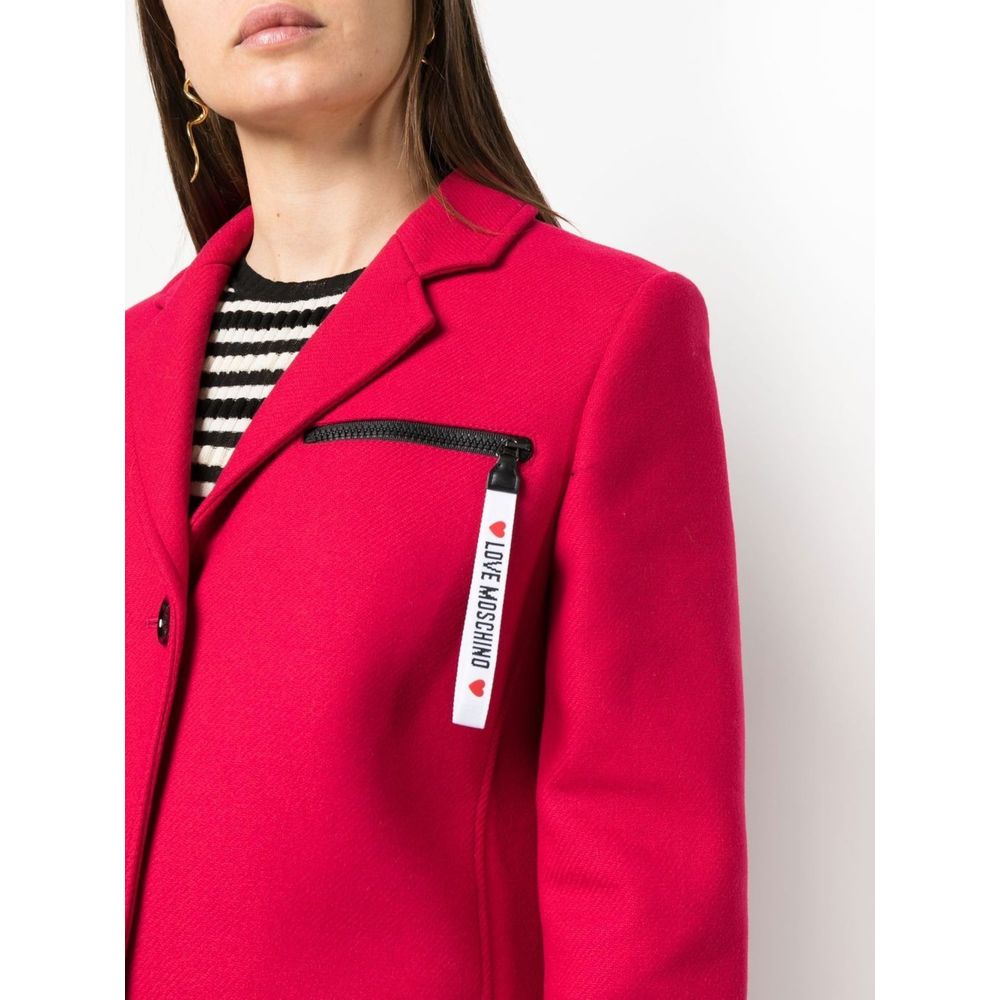 Love Moschino Red Wool Coat