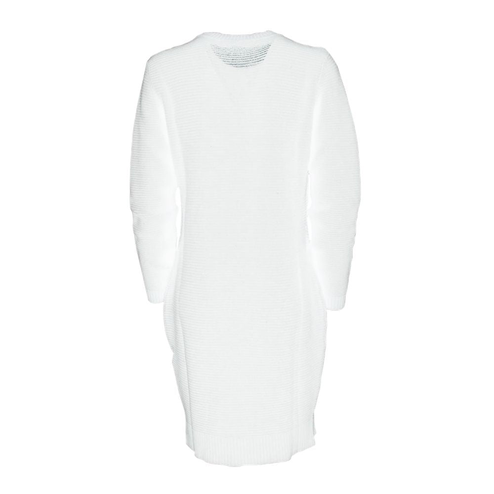 Love Moschino White Wool Women's Knit Dress