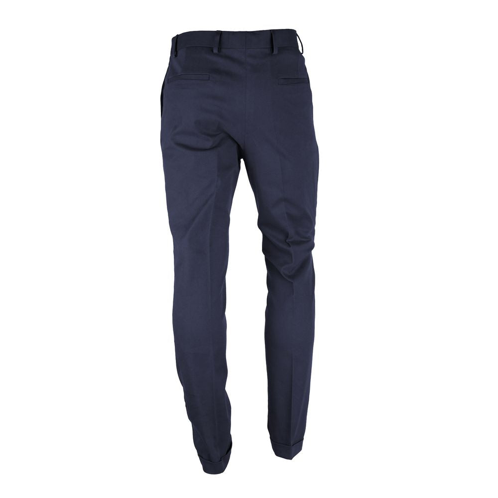 Made in Italy Blue Wool Pant