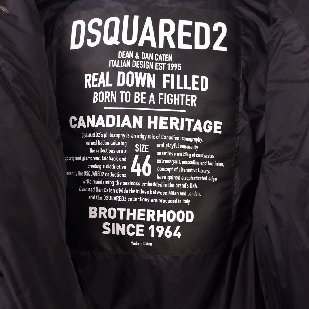 Dsquared² Black Nylon Men's Down Jacket