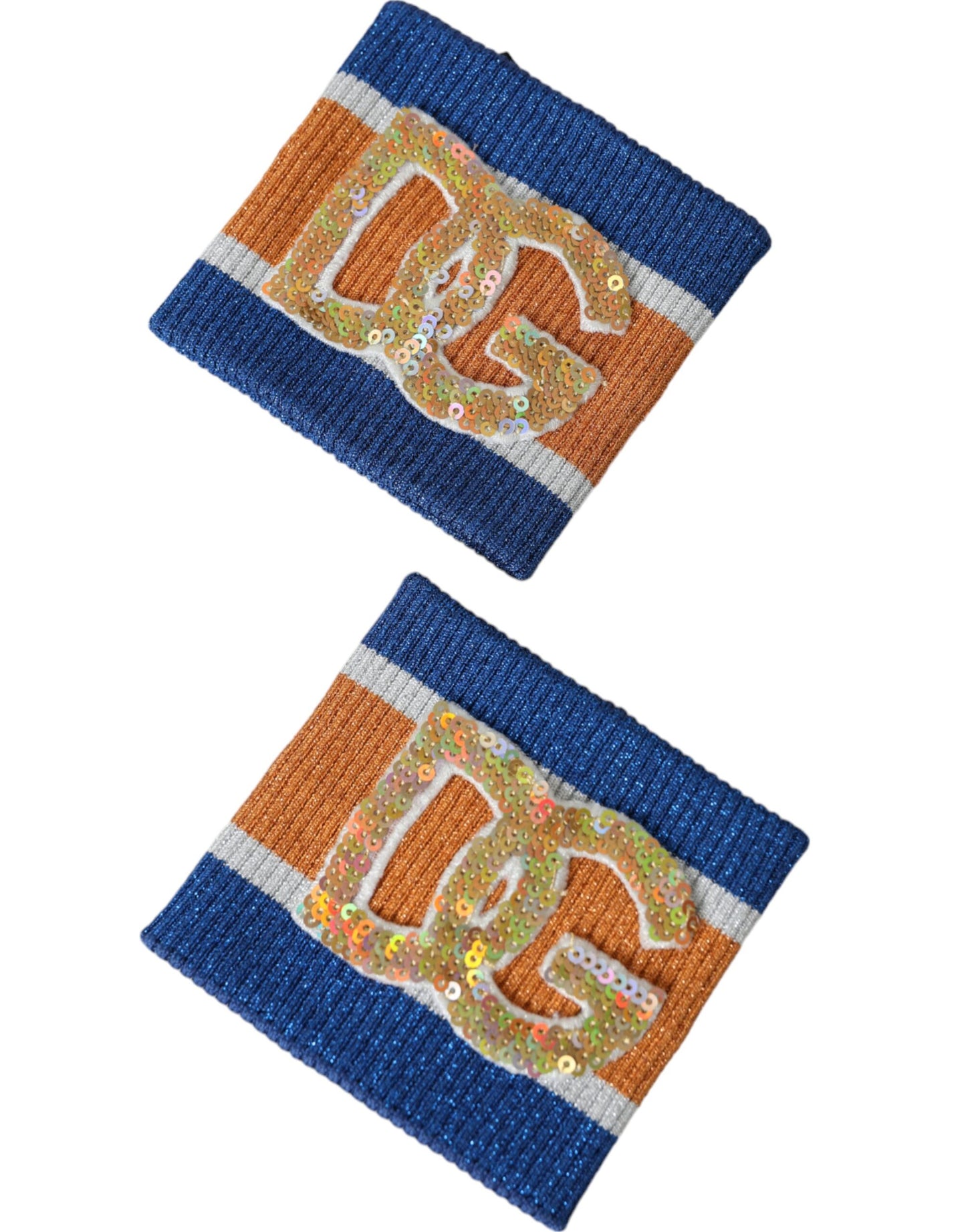 Dolce & Gabbana Multicolor Logo Sequin Viscose Wristband - KALAJ