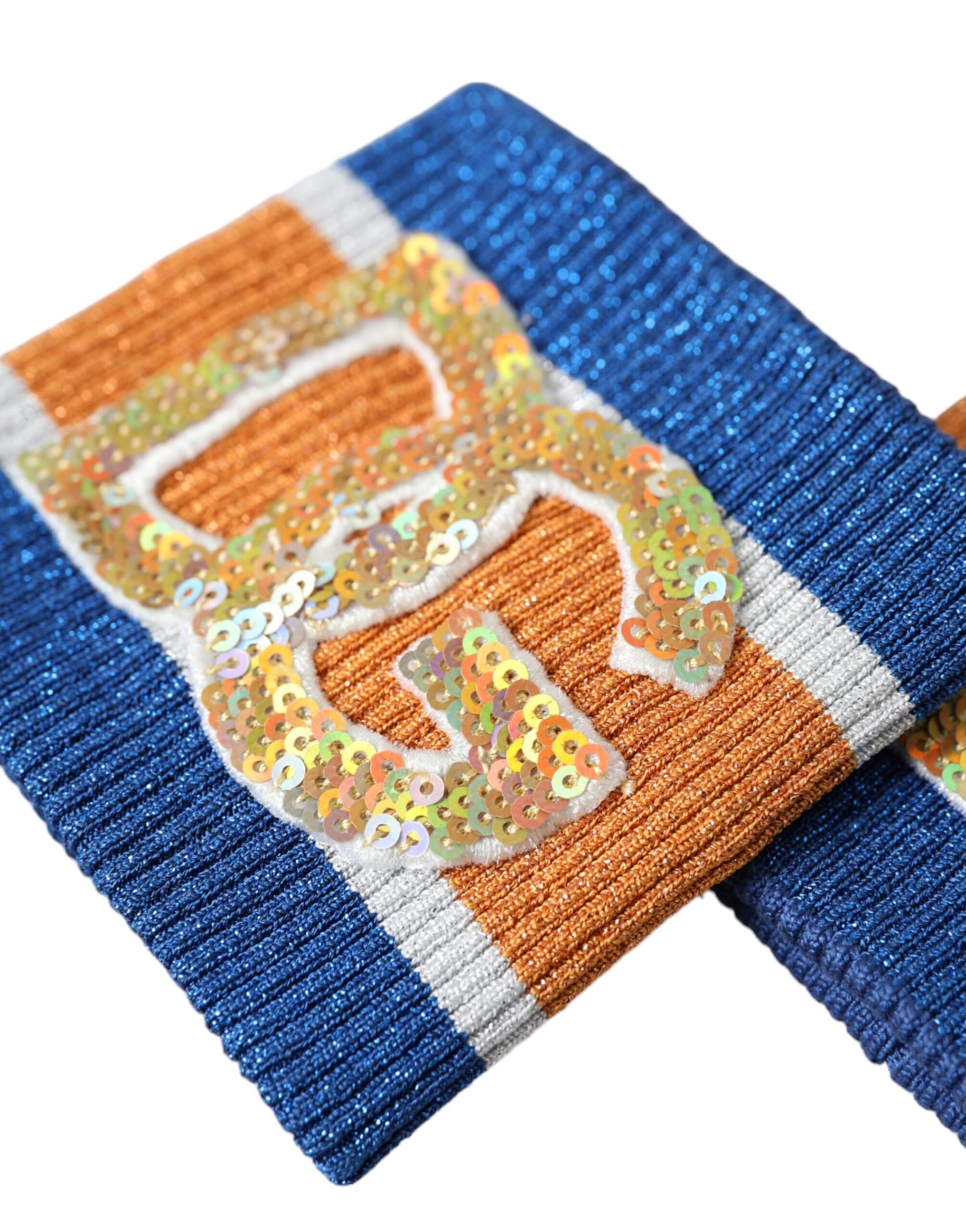 Dolce & Gabbana Multicolor Logo Sequin Viscose Wristband - KALAJ